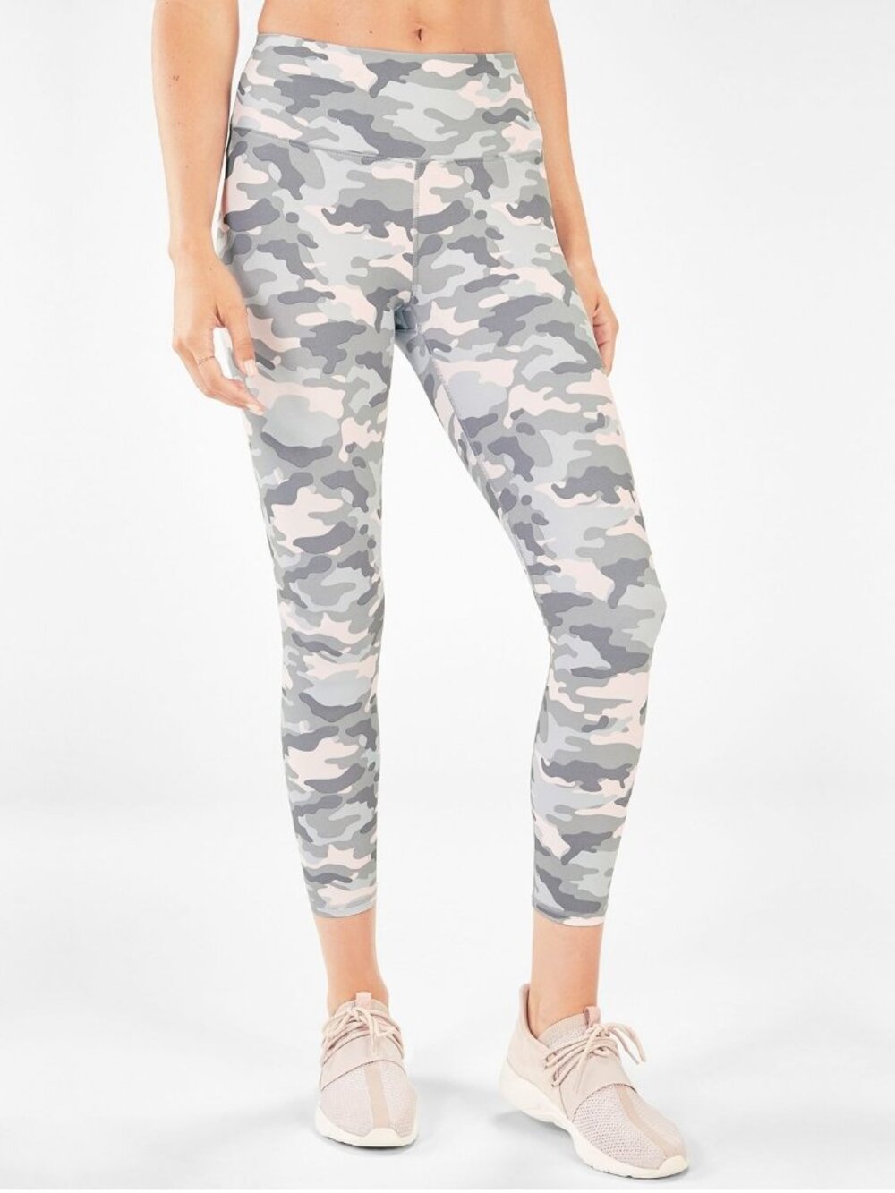 2/$30 Fabletics Boost PowerHold® High-Waisted 7/8 Leggings Opal Camo M #A1950